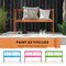 Eucalyptus Wood Outdoor Garden Bench with Backrest and Armrests